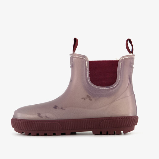 Korte kinder regenlaarzen gevoerd roze