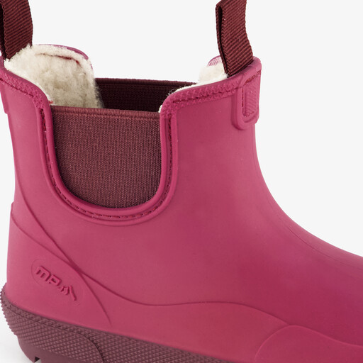 Korte gevoerde kinder regenlaarzen paars