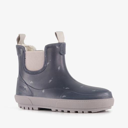 Korte kinder regenlaarzen gevoerd blauw