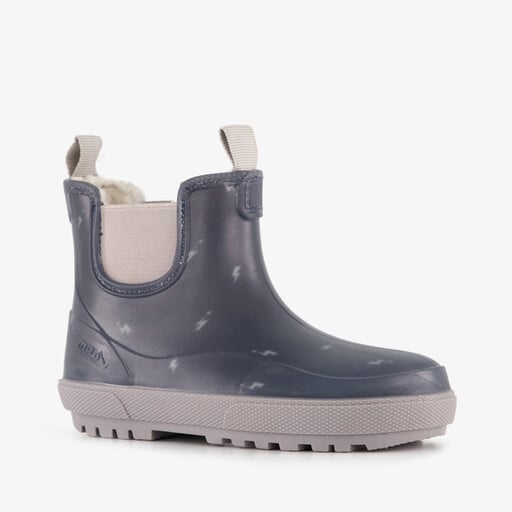Korte kinder regenlaarzen gevoerd blauw