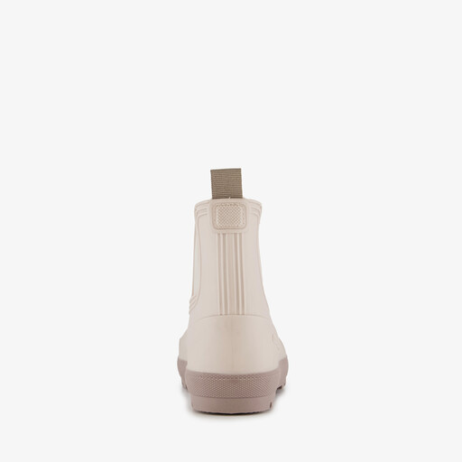 Korte dames regenlaarzen gevoerd beige
