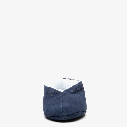 Leren dames Spaanse sloffen blauw