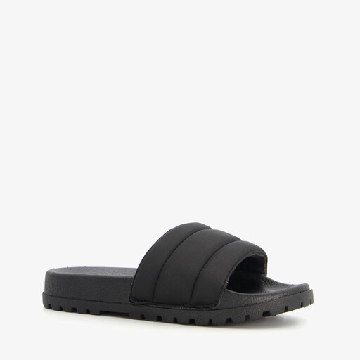Dames badslippers zwart