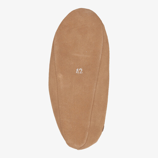 Leren heren Spaanse sloffen cognac