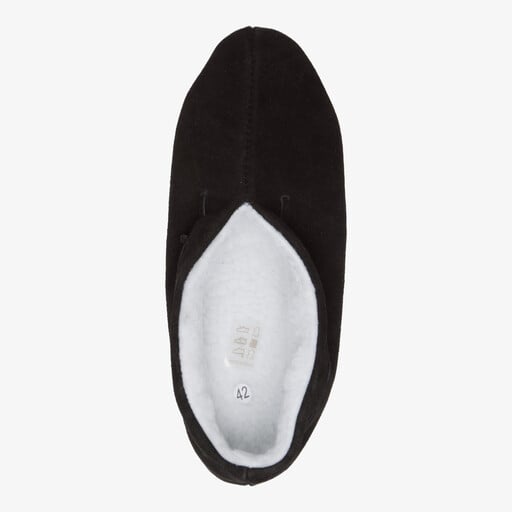 Leren heren Spaanse sloffen zwart