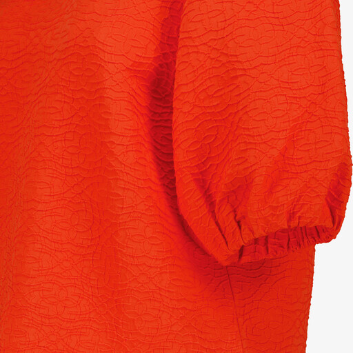 Dames top met pofmouwen rood