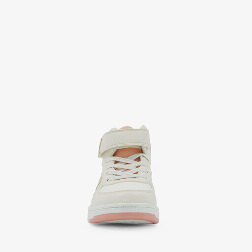 Hoge meisjes sneakers beige metallic