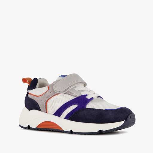 Leren jongens sneakers blauw wit