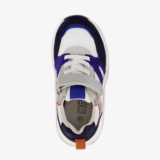 Leren jongens sneakers blauw wit