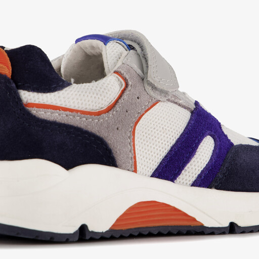 Leren jongens sneakers blauw wit