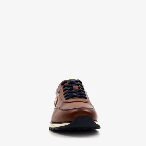 Cirino leren heren sneakers cognac bruin