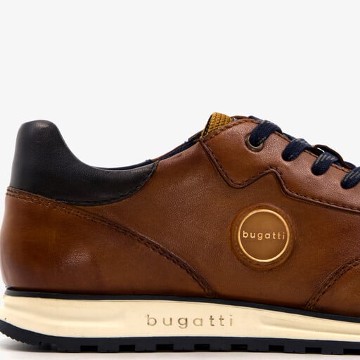 Cirino leren heren sneakers cognac bruin
