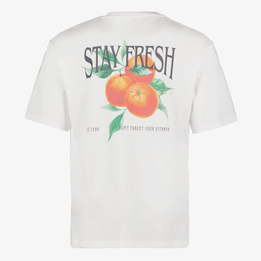 Heren T-shirt met backprint wit