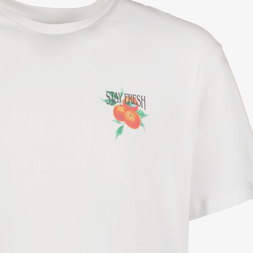 Heren T-shirt met backprint wit