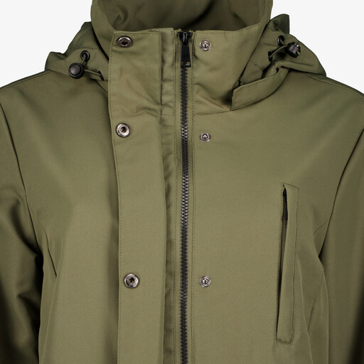 Dames parka jas donkergroen