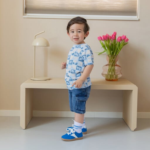 Jongens jog denim short blauw