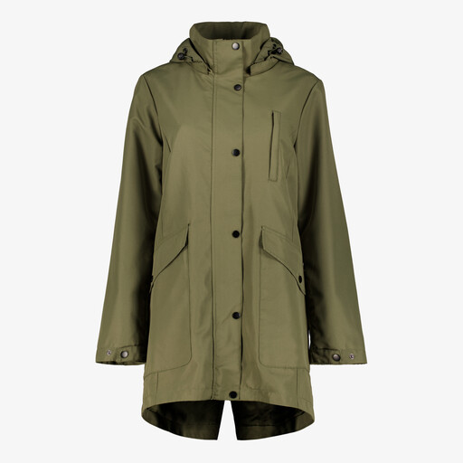 Dames parka jas donkergroen