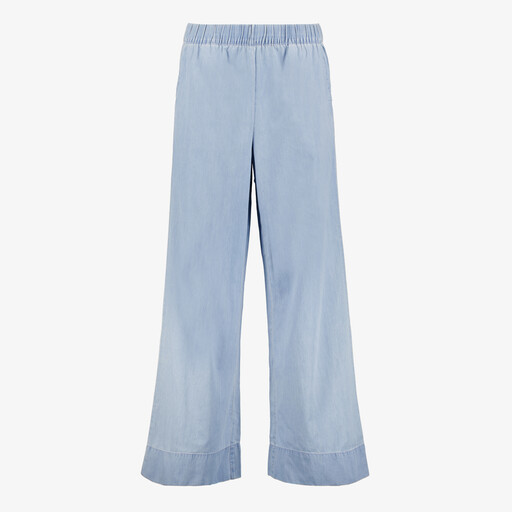 Wijde dames denim pantalon lichtblauw