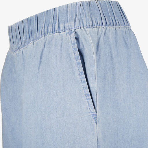 Wijde dames denim pantalon lichtblauw