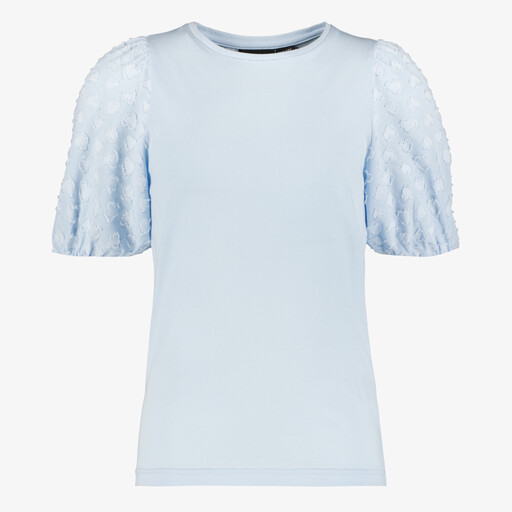 Meisjes T-shirt met hartjes pofmouwen