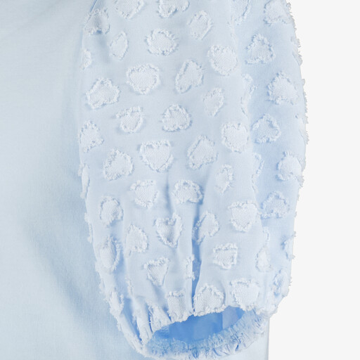 Meisjes T-shirt met hartjes pofmouwen