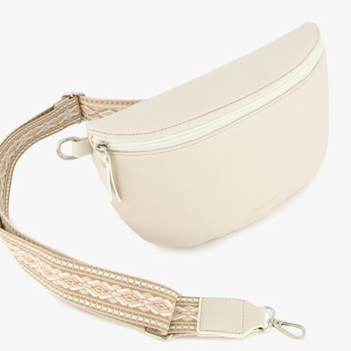 Dames schoudertas met print wit