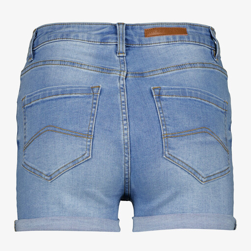 Dames denim short medium blauw
