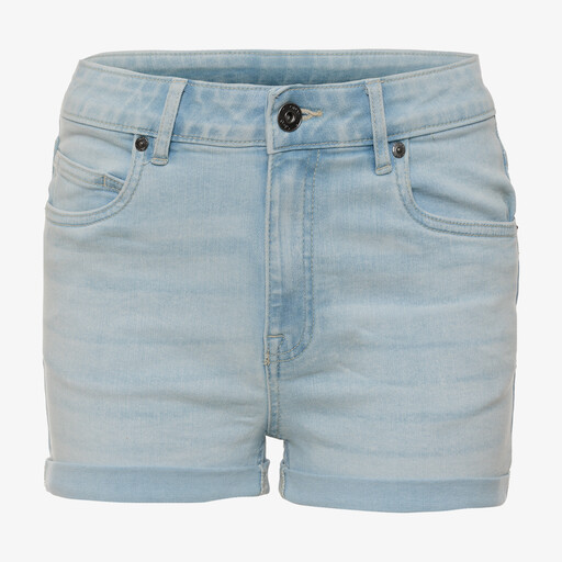 Dames denim short lichtblauw