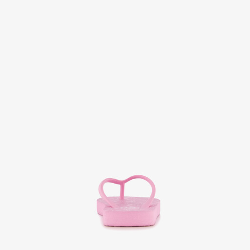 Meisjes teenslippers met smileys roze