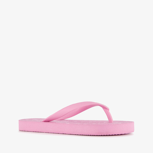 Meisjes teenslippers met smileys roze