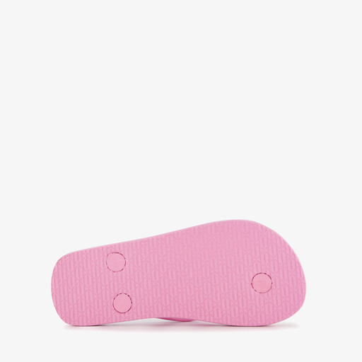 Meisjes teenslippers met smileys roze