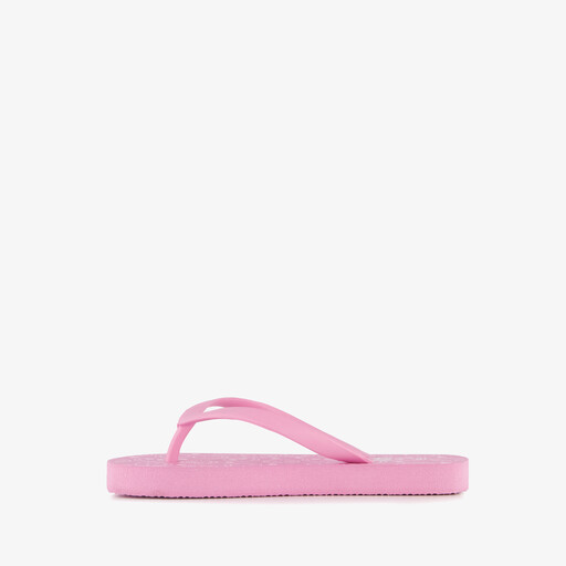 Meisjes teenslippers met smileys roze