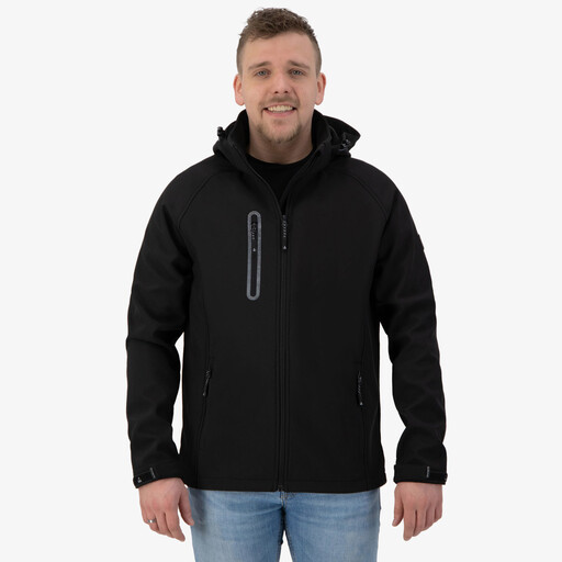 Heren softshell jas zwart