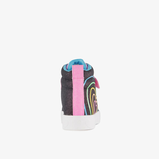 Twinkle Toes hoge meisjes sneakers met lichtjes zwart roze