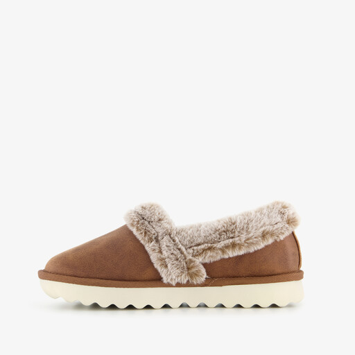 Cozy Up gevoerde dames pantoffels cognac