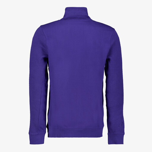 Heren vest met structuur blauw