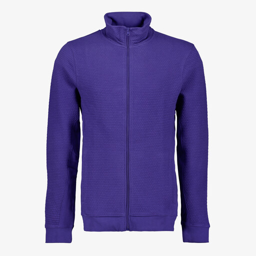 Heren vest met structuur blauw