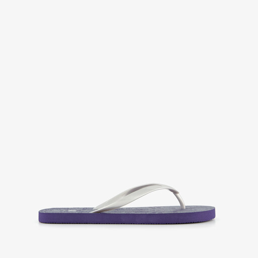 Dames teenslippers met print blauw