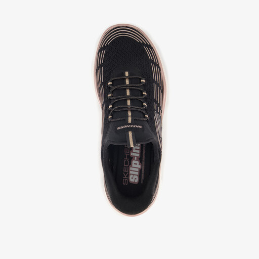 Slip-ins: Summits Plus dames sneakers zwart roze