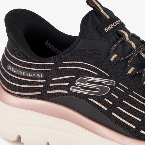 Slip-ins: Summits Plus dames sneakers zwart roze