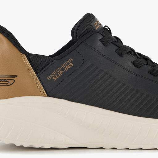 Slip-ins: BOBS Sport Squad heren sneakers zwart goud