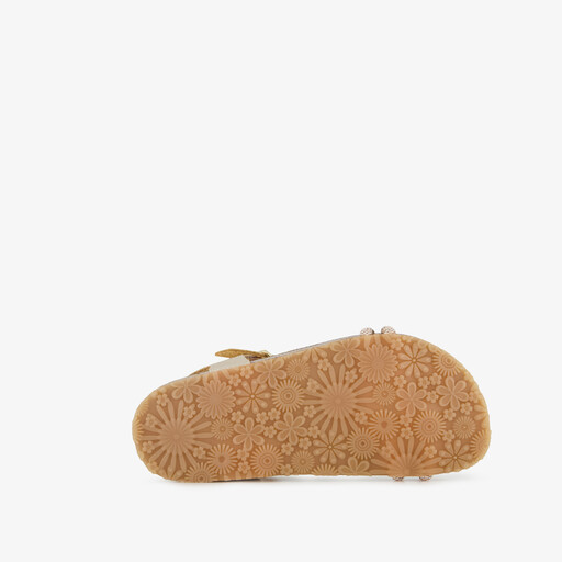 Leren meisjes sandalen met glittersteentjes