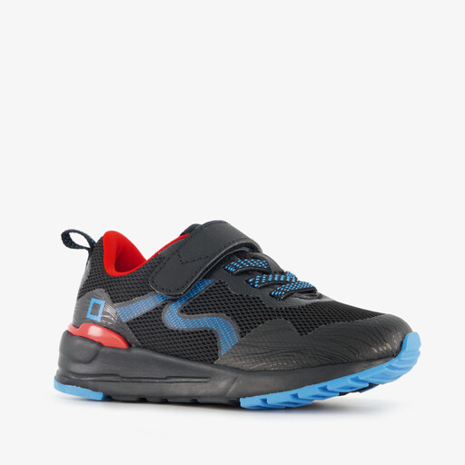 Jongens sneakers zwart blauw