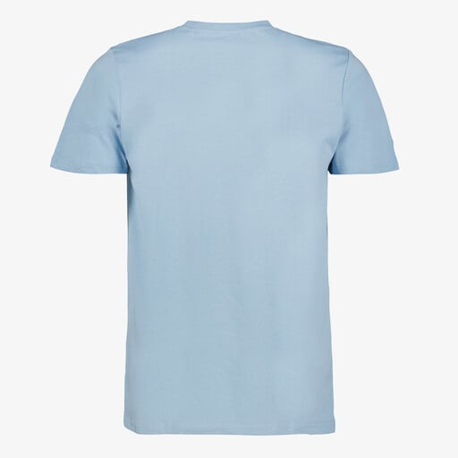 Heren T-shirt met tekstopdruk blauw