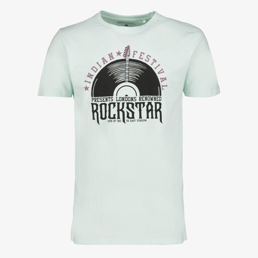 Heren T-shirt met opdruk lichtblauw