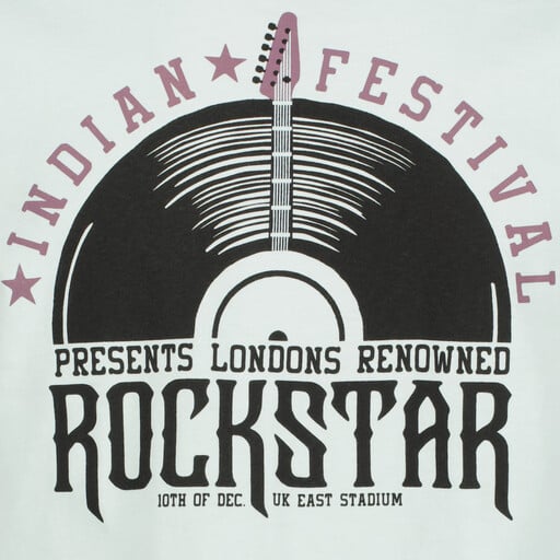 Heren T-shirt met opdruk lichtblauw