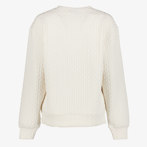 Dames sweater met sierknopen beige