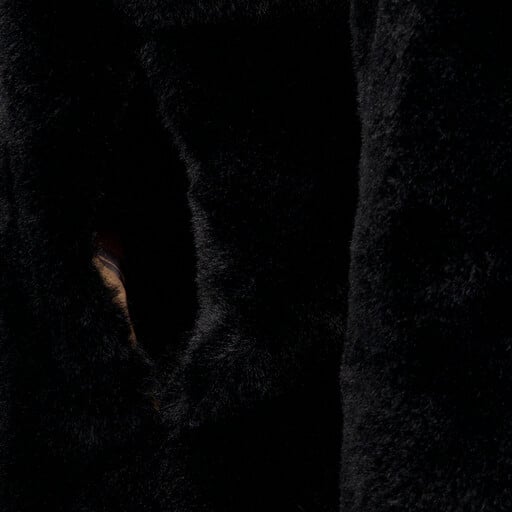 Dames bomber jas van imitatiebont zwart