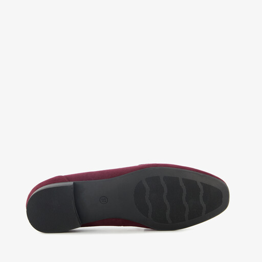 Dames loafers met gesp bordeauxrood