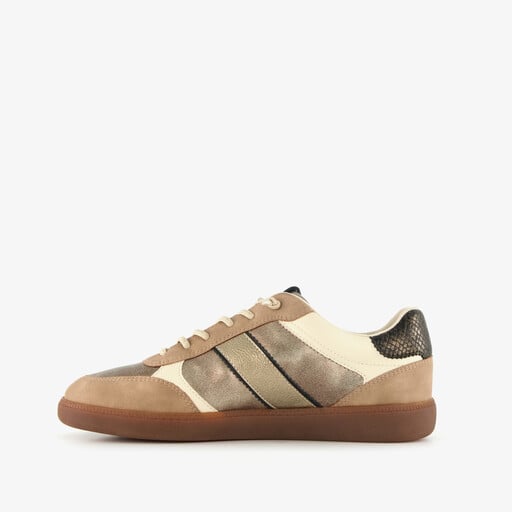 Dames sneakers beige goud